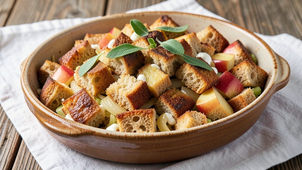 Apple Bread Stuffing Recipe: Spiced Apple and Sage Crumble Magic