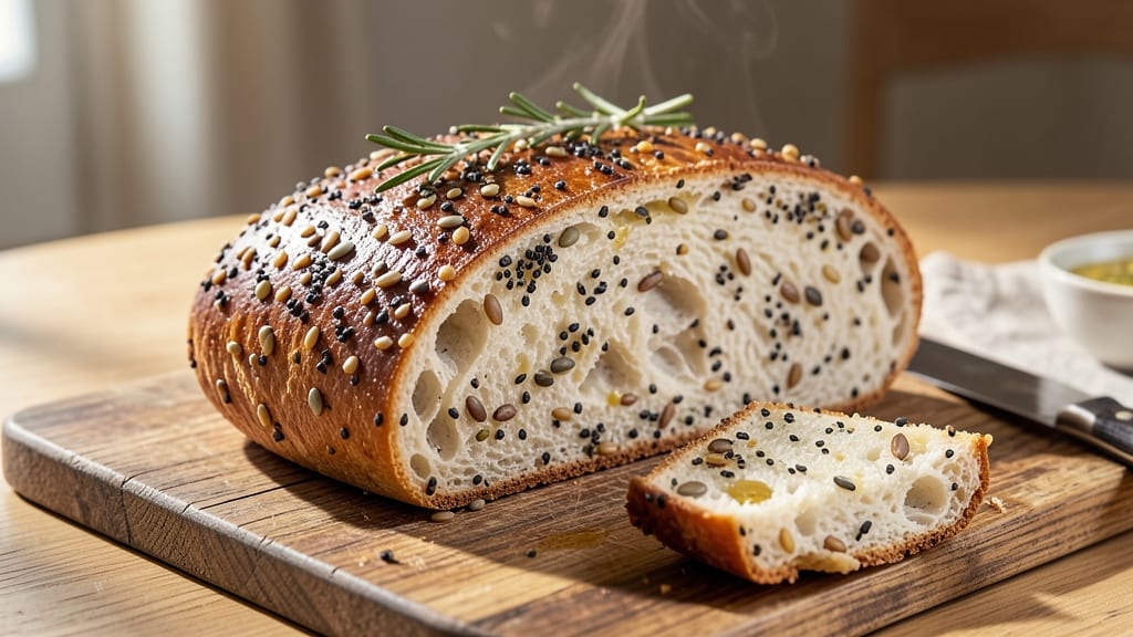 7 Seed Bread Recipe: Crunchy Top and Hearty Nutty Crust