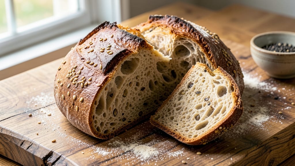 9-Grain Sourdough Bread Recipe: Nutty Crust Meets Airy Open Crumb