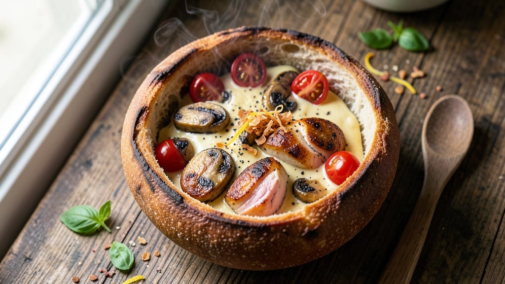 Artisan Sourdough Bread Bowl Recipe: Hollowed Loaves for Creamy Soups