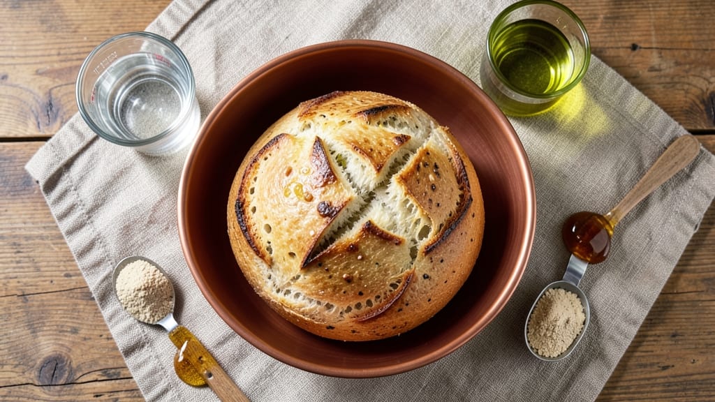 6 Ingredient Bread Recipe: No-Knead Rise to Crusty Crunch