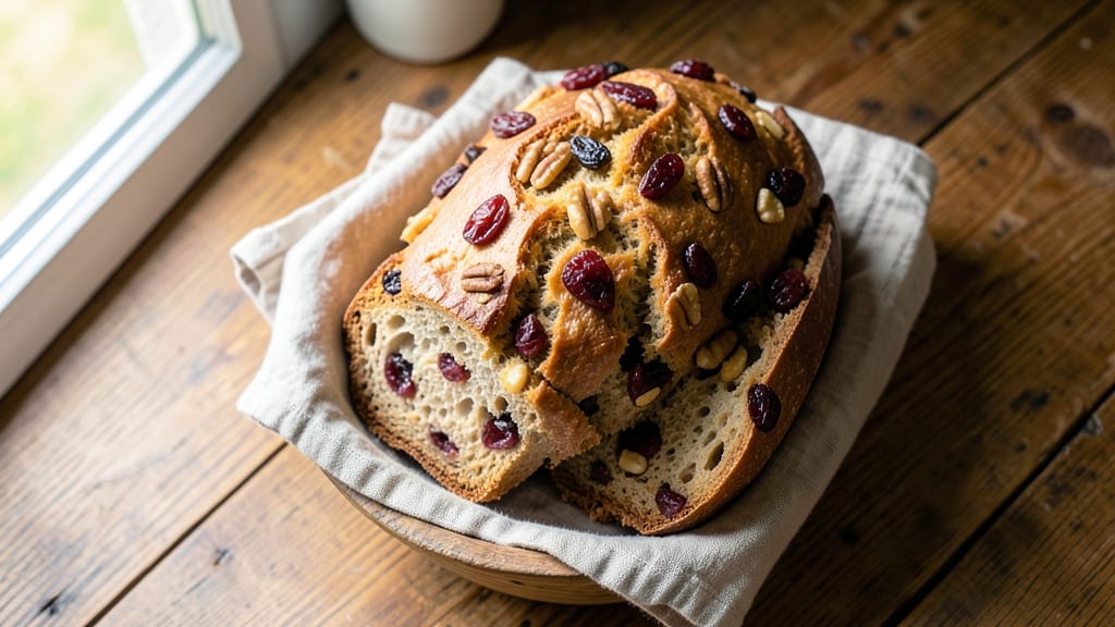 Artisan Raisin Walnut Bread Recipe: Sweet Nutty Swirls With Crusty Crown