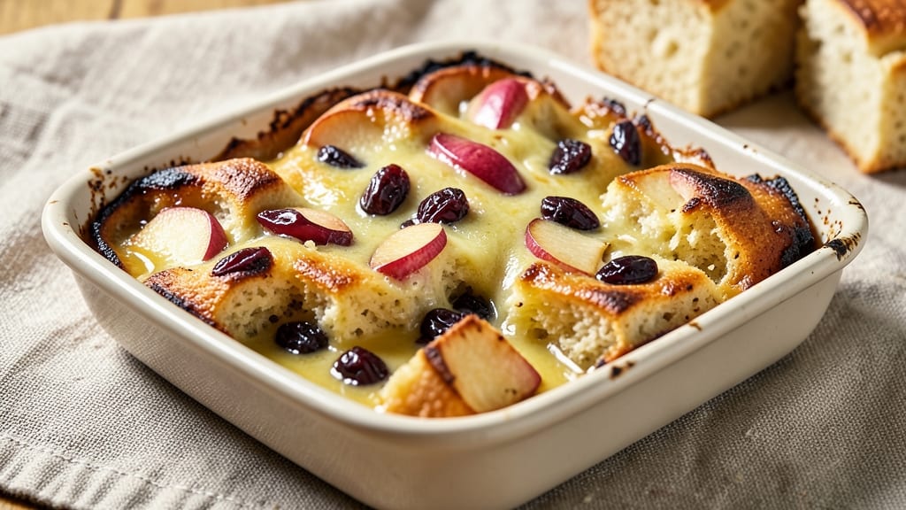 Apple Raisin Bread Pudding Recipe: Spiced Warmth With Caramelized Fruit Bites