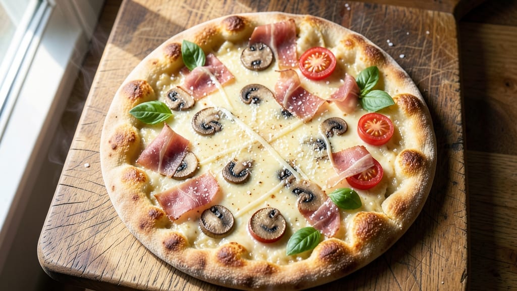 Alfredo Flatbread Pizza Recipe: Crispy Crust With Creamy Cheese Pull