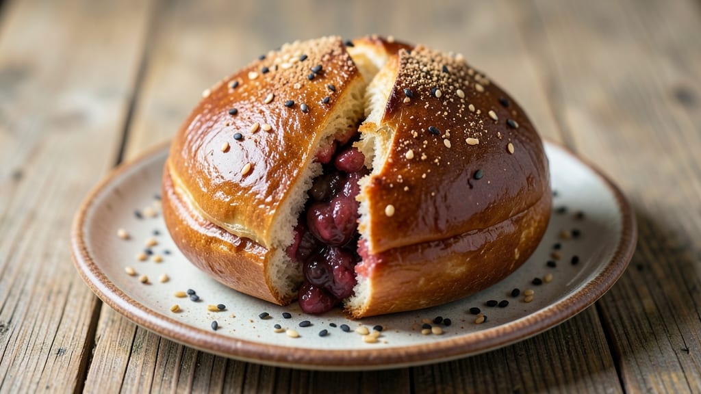 Anpan Bread Recipe: Sweet Red Bean Filling in Crusty Layers