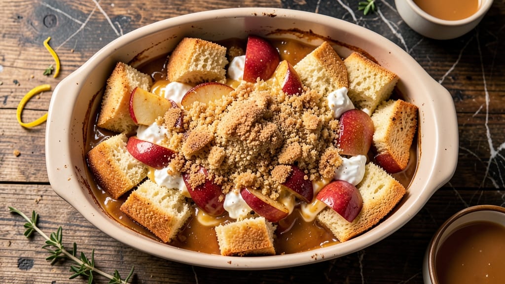 Apple Bread Pudding Recipe with Condensed Milk: Ultra-Rich Caramel Swirls in One Bowl